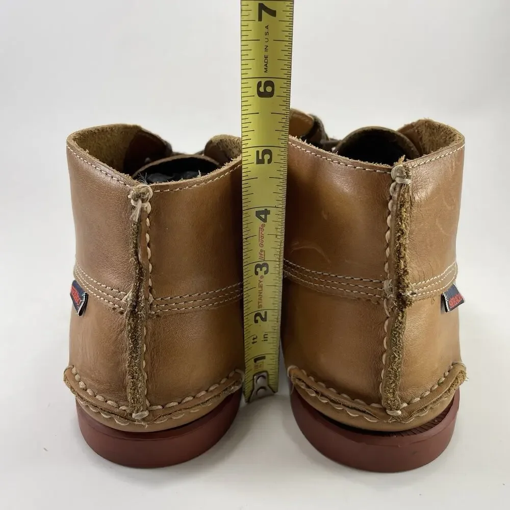 Sebago Campsides Tan Leather Moc Toe Lace Up Chukka Boots Mens Size 11 M